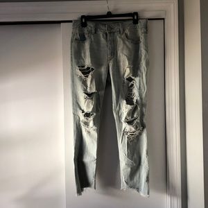American Eagle distressed boyfriend jeans